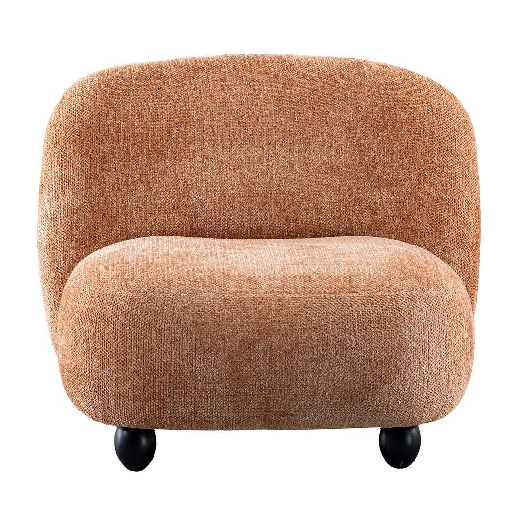 Cream boucle fabric 1 seater sofa malt color swatches.