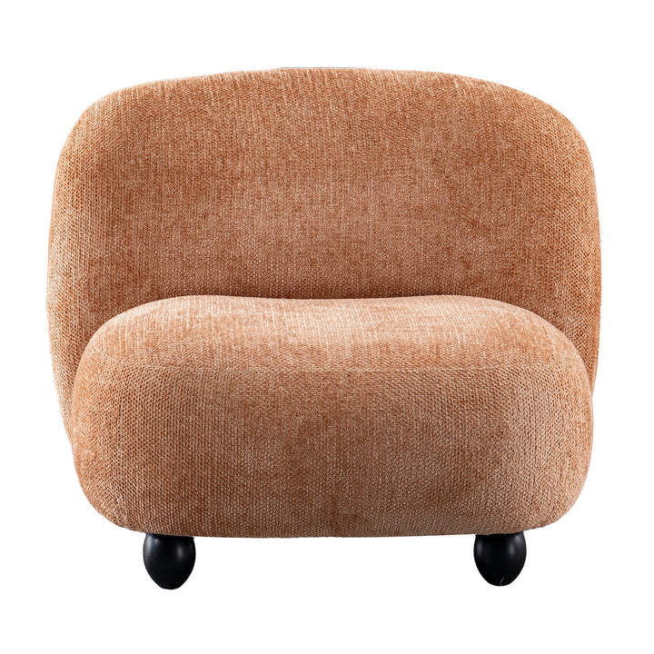 Cream boucle fabric 1 seater sofa malt color swatches.