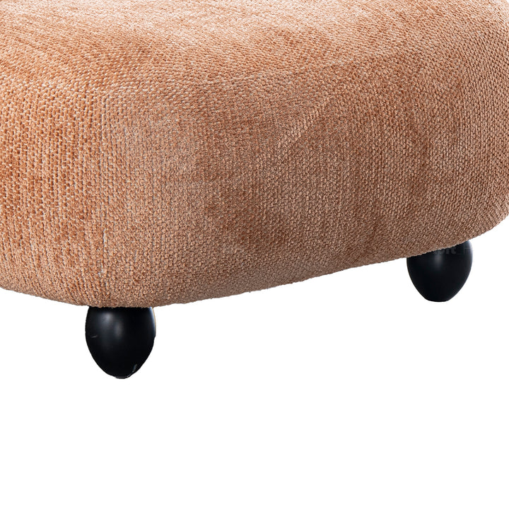 Cream boucle fabric 1 seater sofa malt with context.