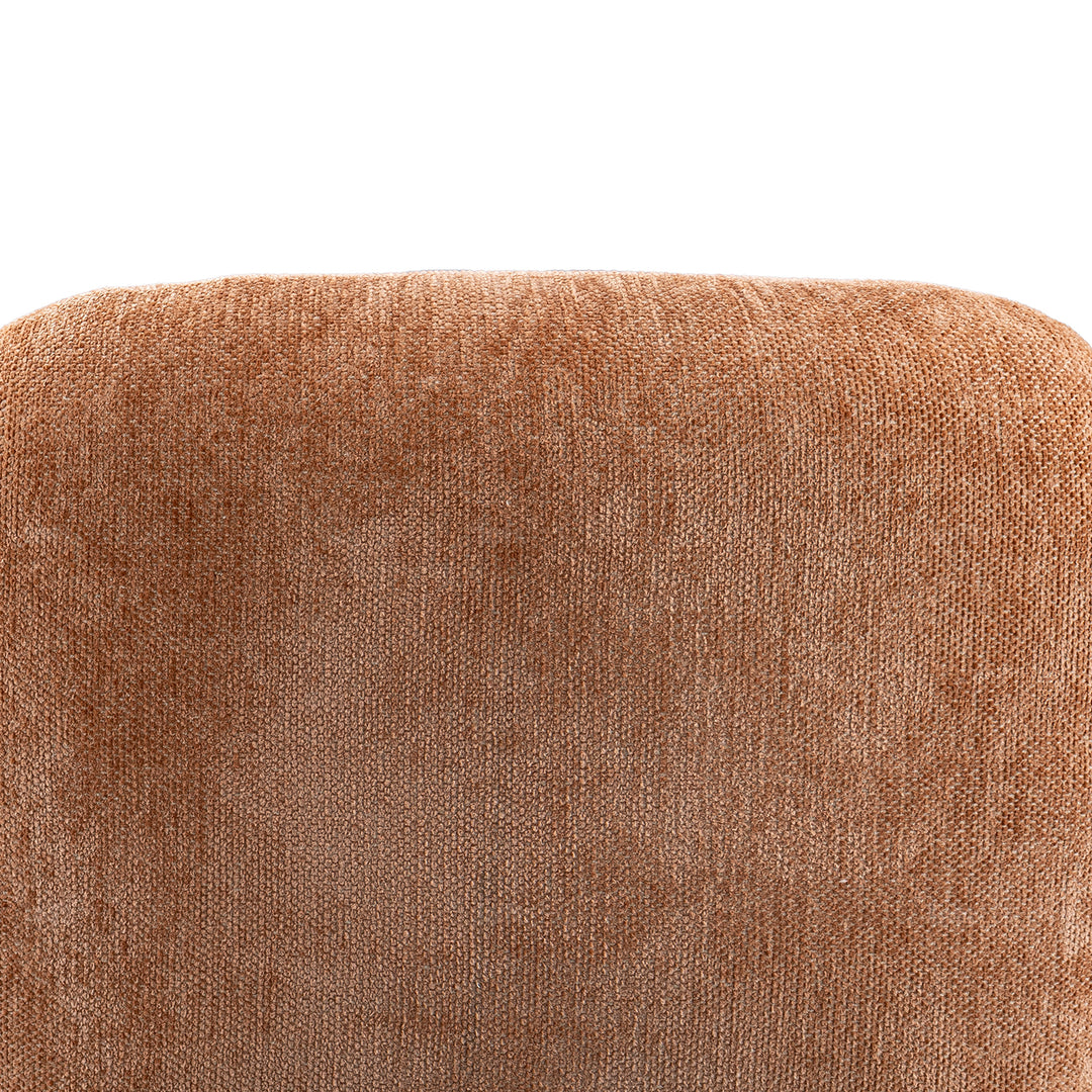 Cream boucle fabric 1 seater sofa malt in details.