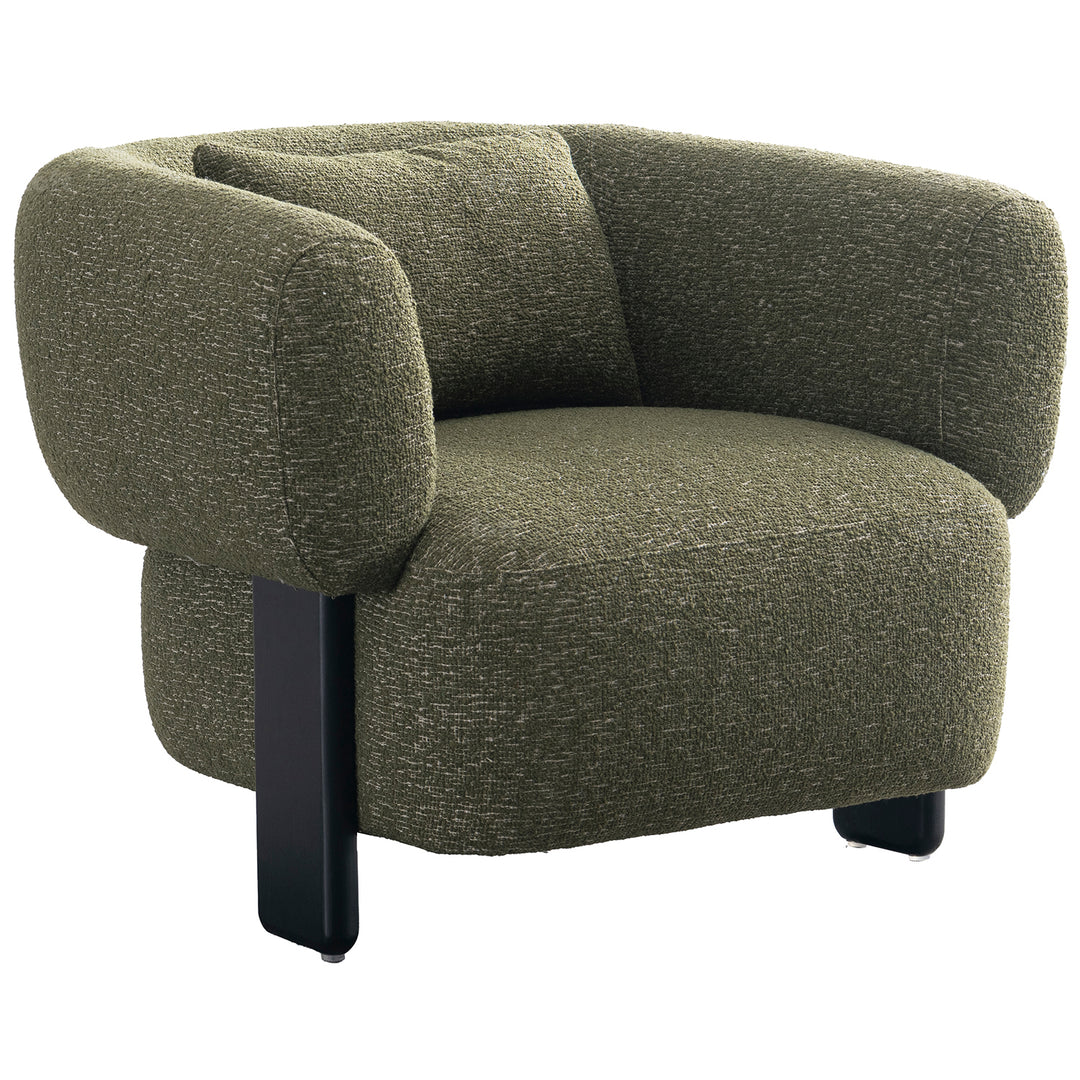 Cream boucle fabric 1 seater sofa nubo environmental situation.