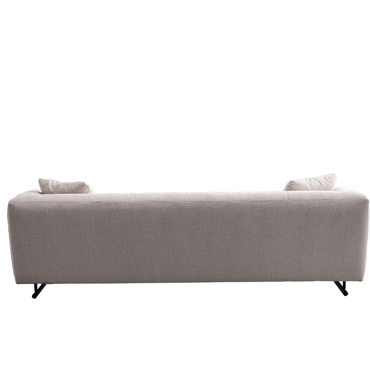 Cream cotton fabric 3 seater sofa verdo in details.