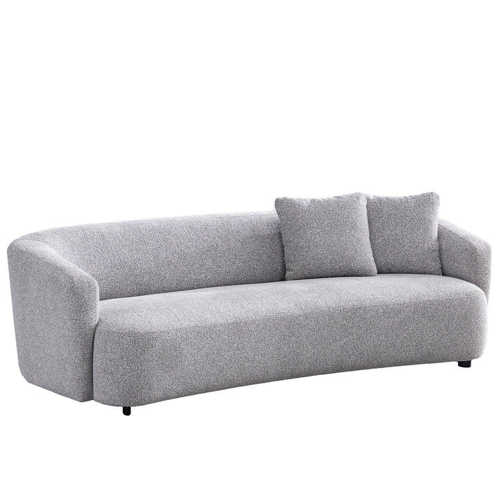 Cream mixed weave fabric 3 seater sofa navi in real life style.