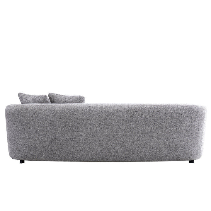 Cream mixed weave fabric 3 seater sofa navi with context.