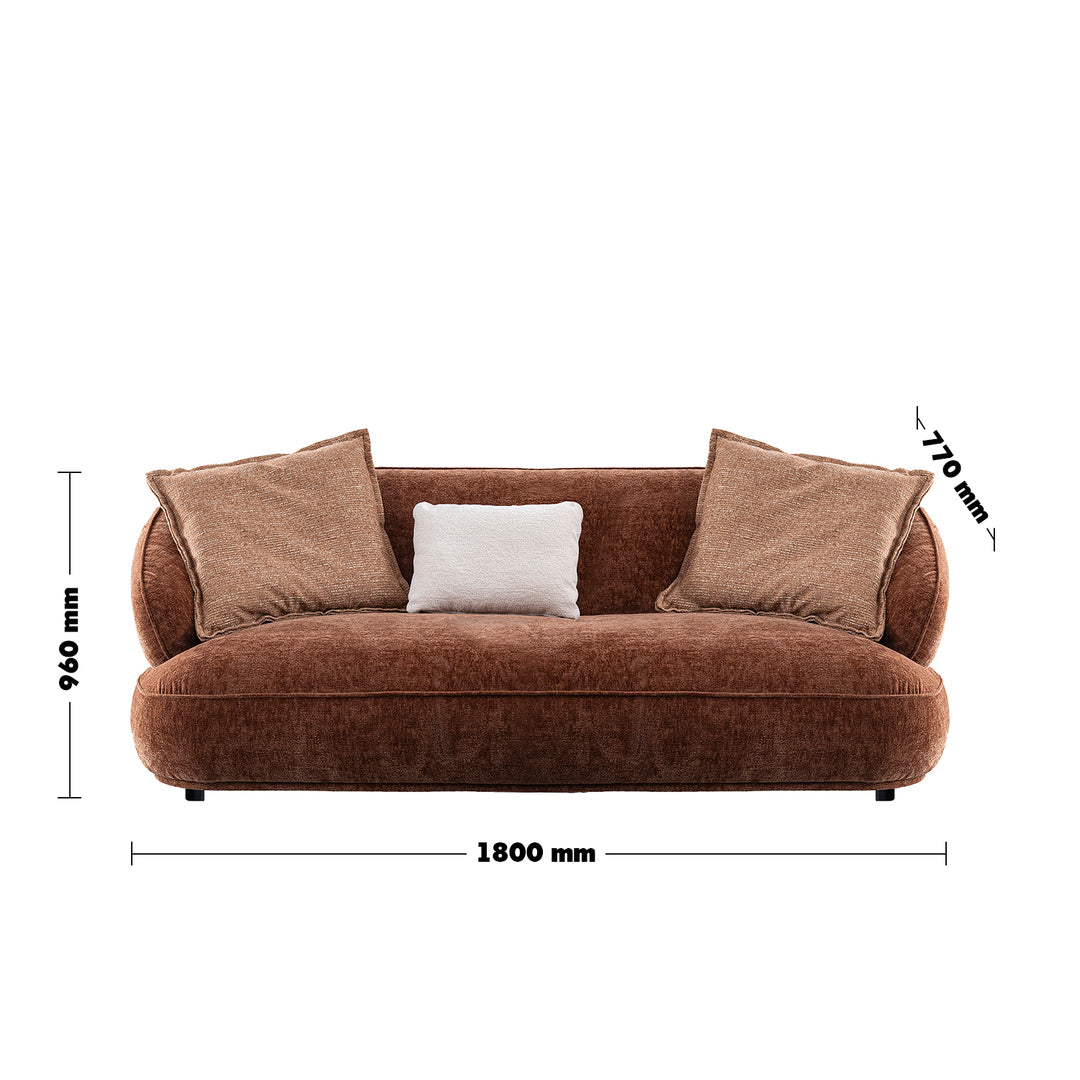 Cream velvet fabric 2 seater sofa cocoa size charts.