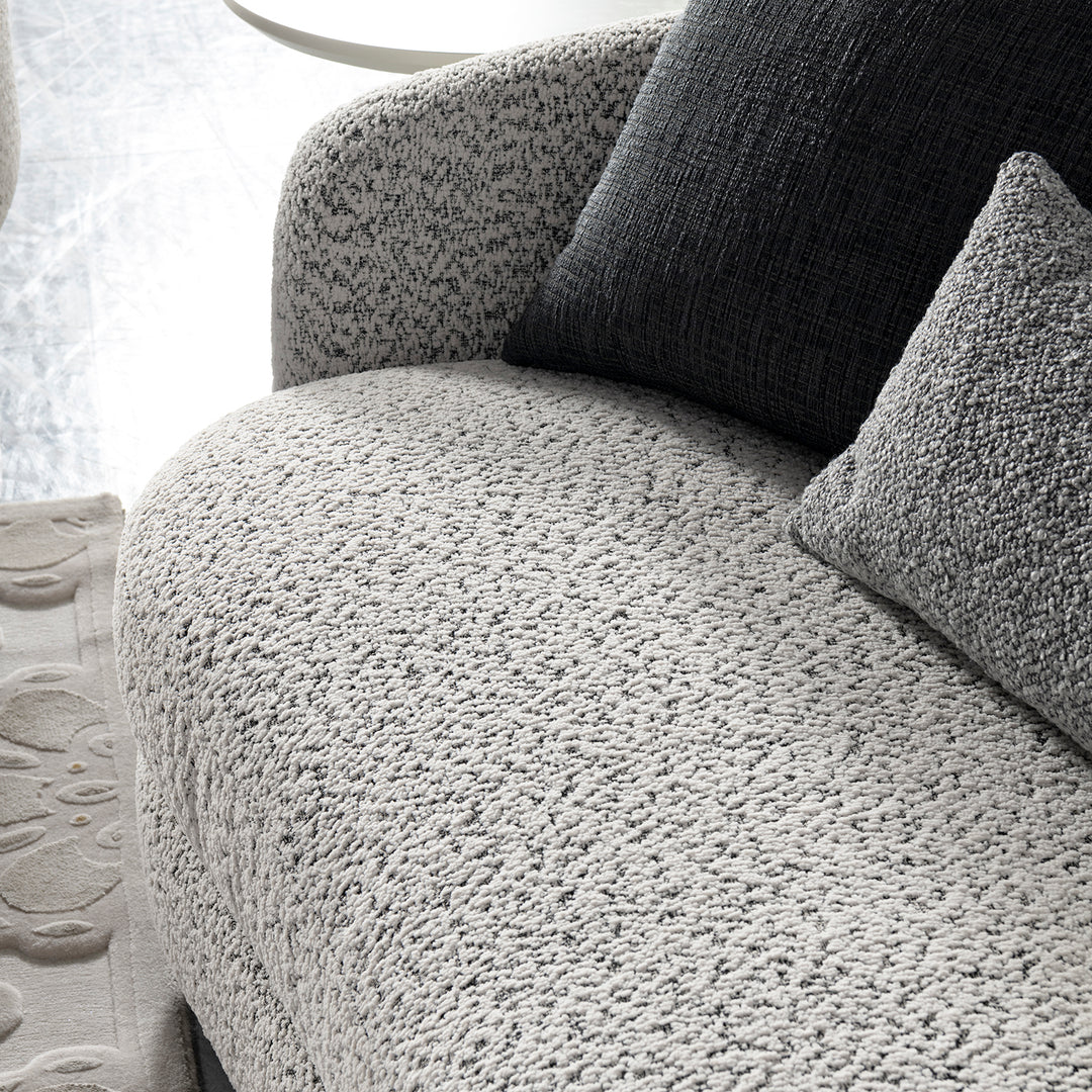 Cream boucle fabric 4 seater sofa nova color swatches.