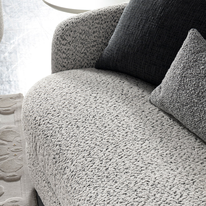 Cream boucle fabric 4 seater sofa nova color swatches.