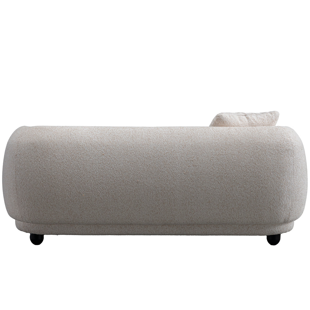 Cream mixed weave fabric 2 seater sofa puffy material variants.