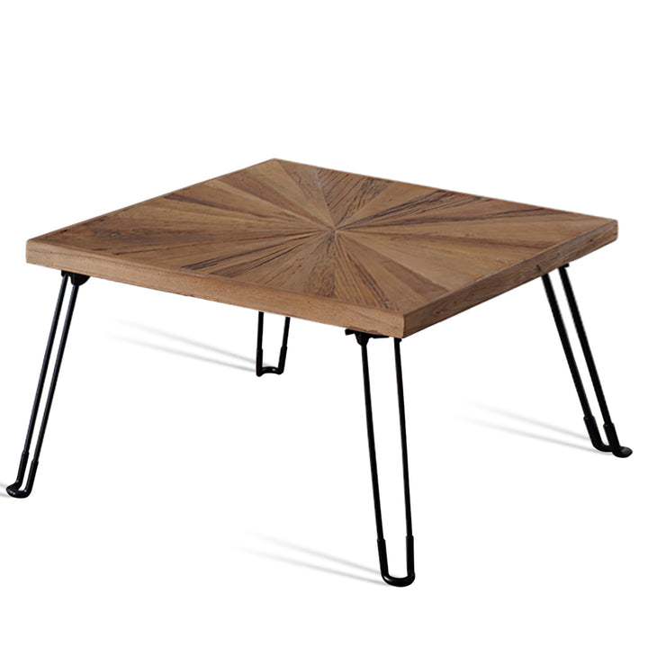 Rustic elm wood foldable square coffee table zenith elm situational feels.
