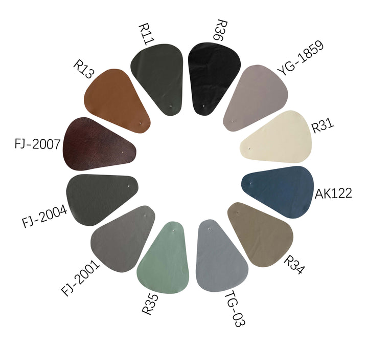 Vintage genuine leather 1 seater sofa element single color swatches.