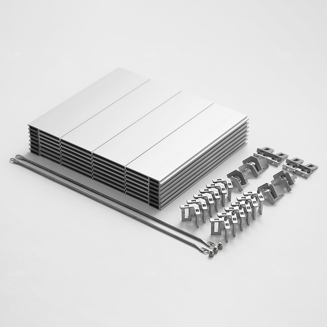 Industrial aluminium shelf cube conceptual design.