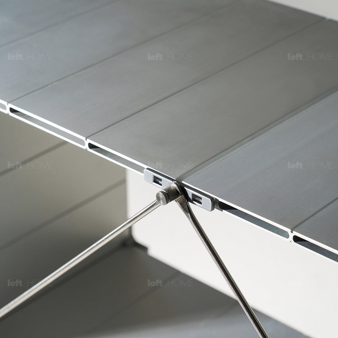 Industrial aluminium shelf cube with context.
