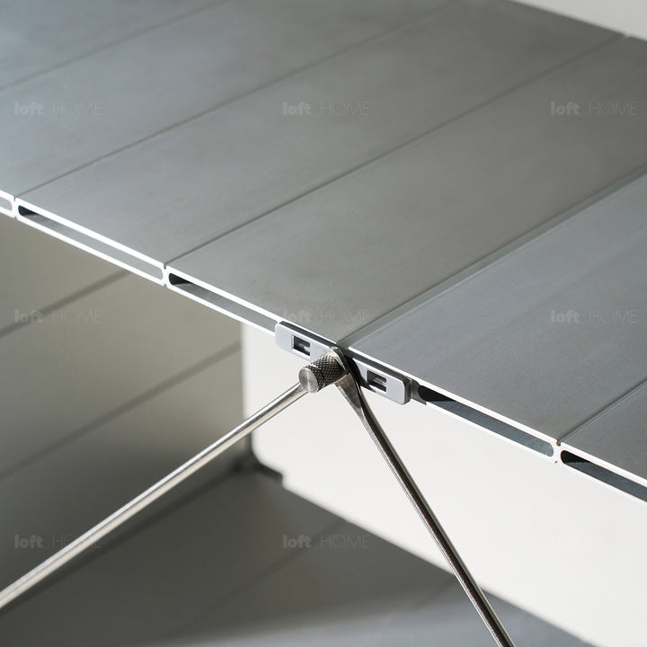 Industrial aluminium shelf cube with context.