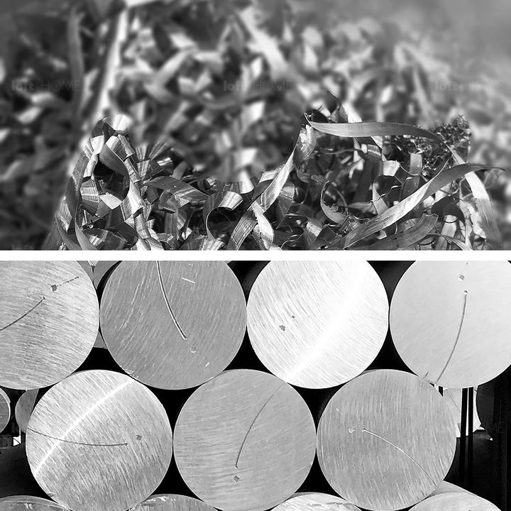 Industrial aluminium shelf cube in close up details.