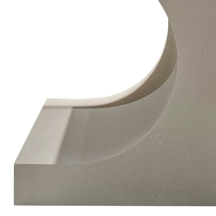 Japandi microcement side table arcus material variants.