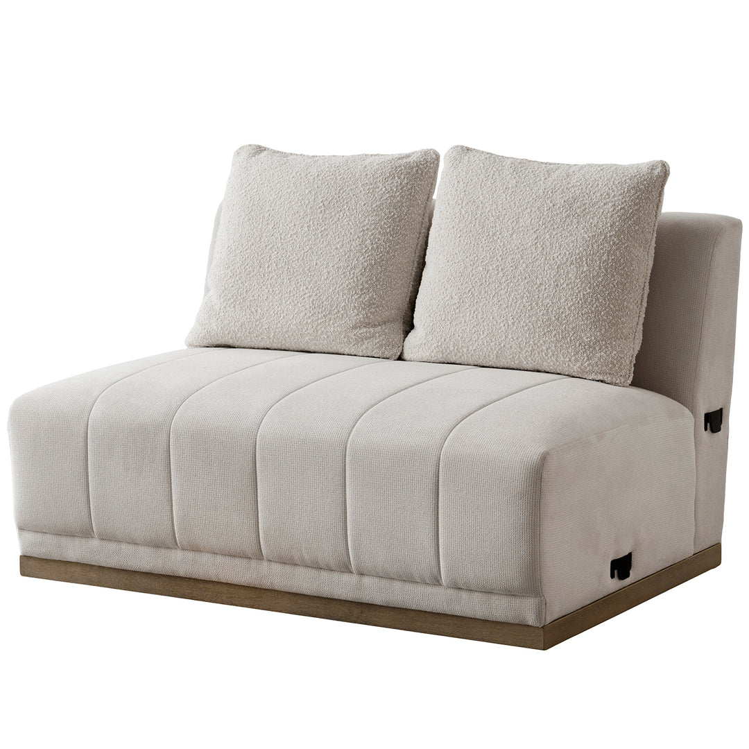 Japandi cotton fabric sectional 4 seater sofa panna environmental situation.