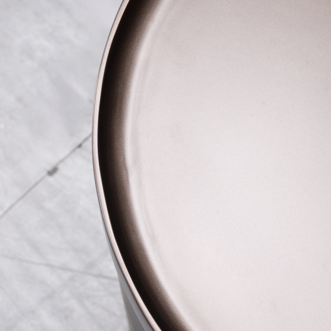Japandi plywood round side table dusk color swatches.