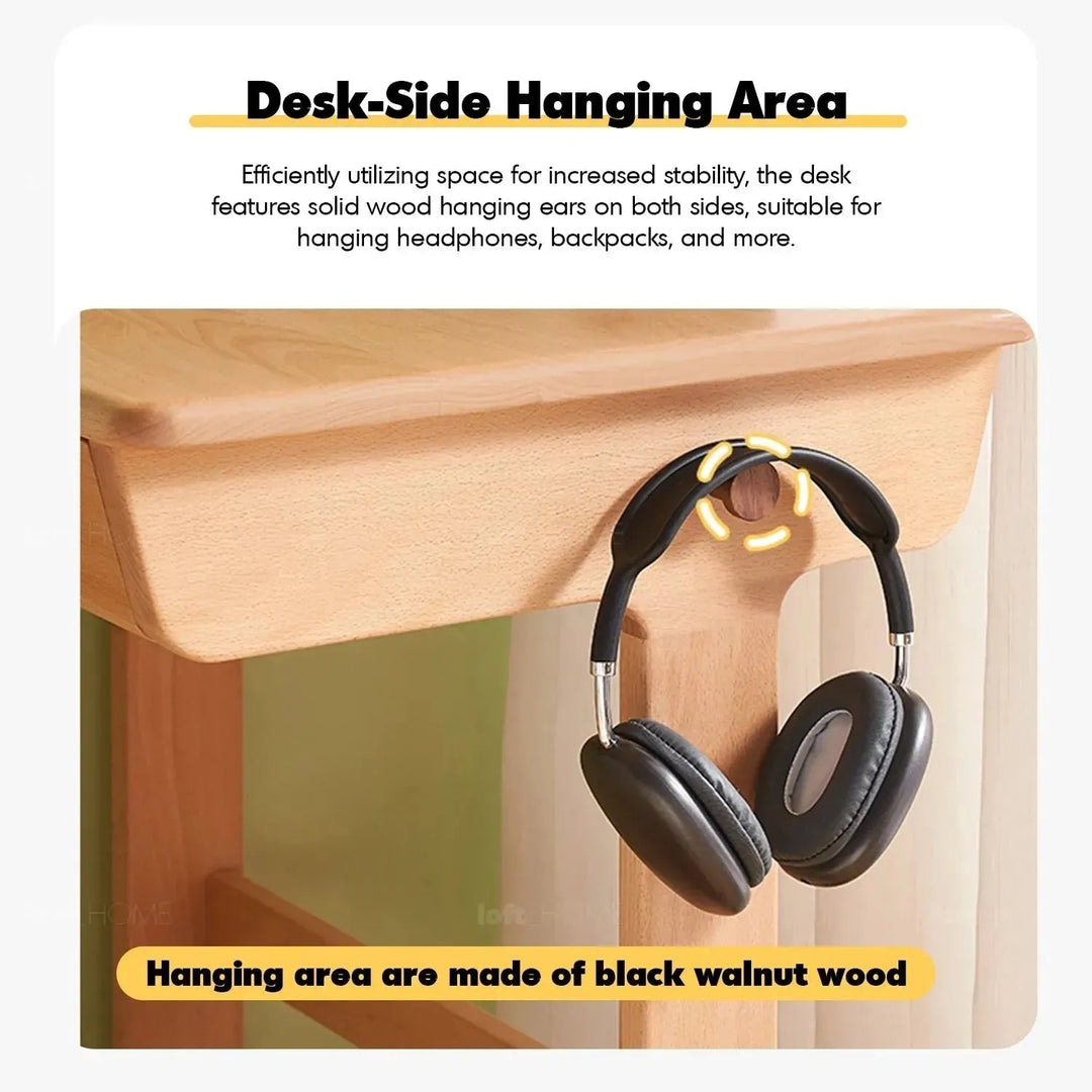 Scandinavian wood kids study table mini environmental situation.