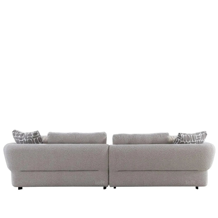 Modern boucle fabric 4 seater sofa couch environmental situation.