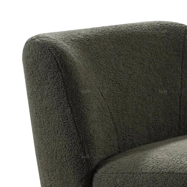 Modern sherpa fabric 1 seater sofa atrium material variants.