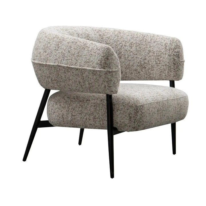 Modern mixed weave fabric 1 seater sofa bayeux material variants.