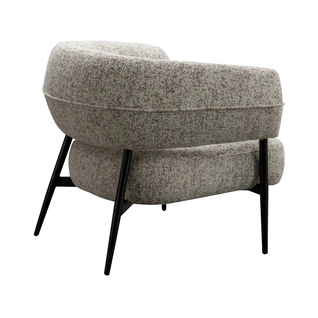 Modern mixed weave fabric 1 seater sofa bayeux with context.