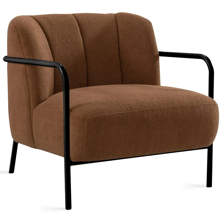 Modern sherpa fabric 1 seater sofa cloister in still life.