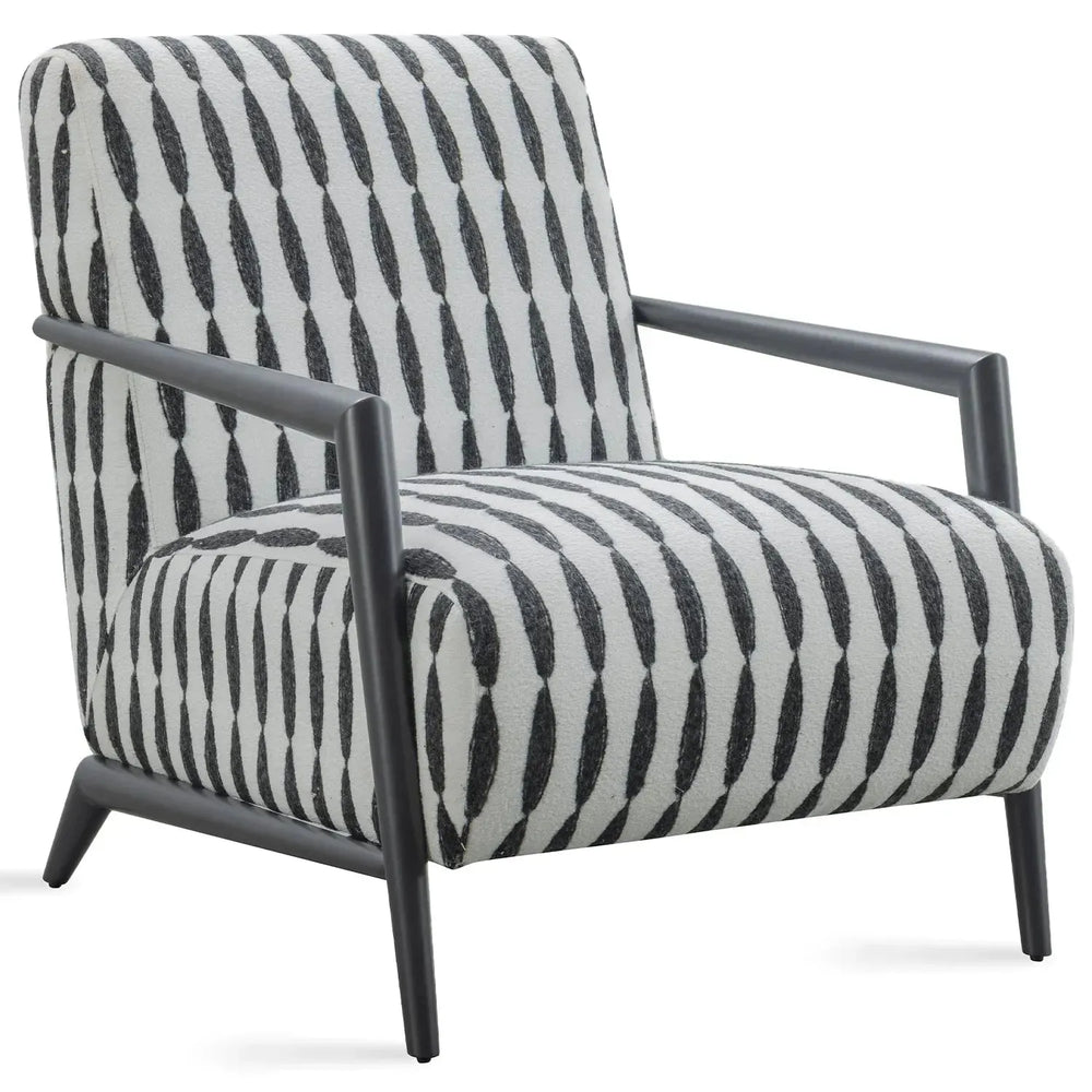 Modern mixed weave fabric 1 seater sofa feldspar in white background.