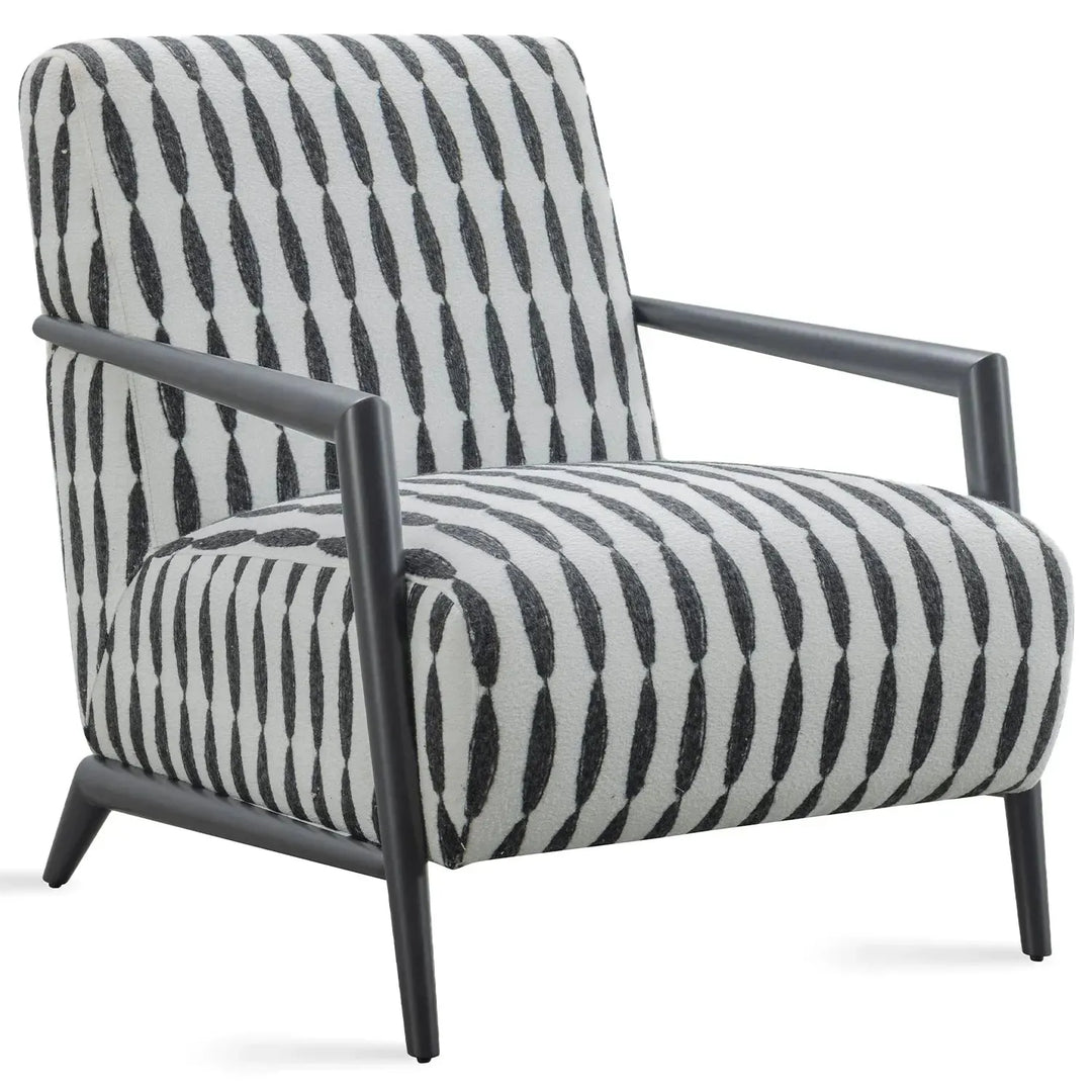 Modern mixed weave fabric 1 seater sofa feldspar in white background.