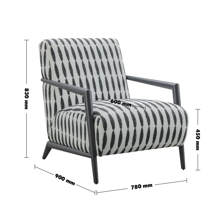 Modern mixed weave fabric 1 seater sofa feldspar size charts.