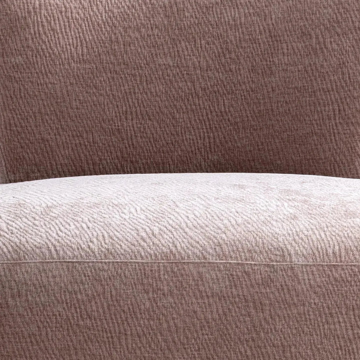 Cream corduroy velvet fabric revolving 1 seater sofa gnett with context.