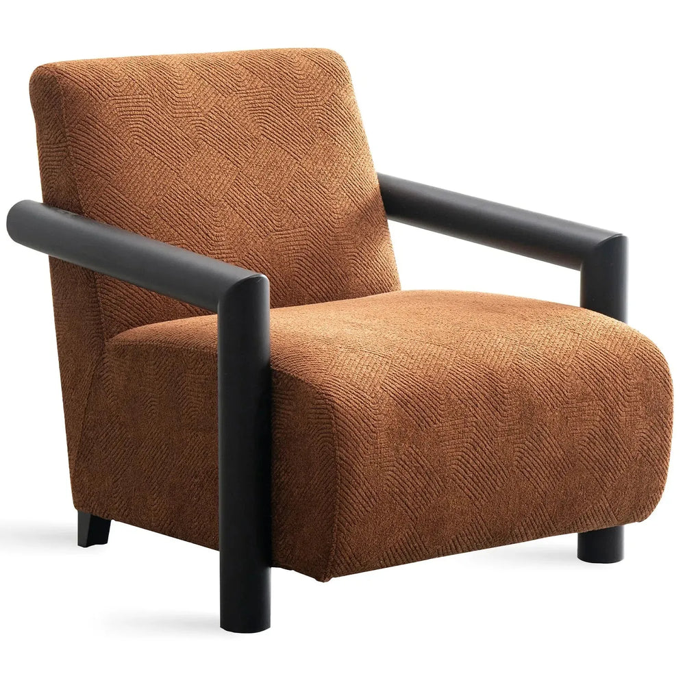 Modern sherpa fabric 1 seater sofa granitova in white background.