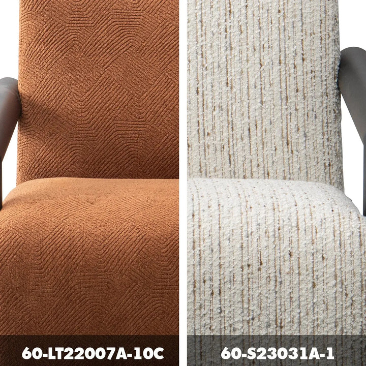 Modern sherpa fabric 1 seater sofa granitova color swatches.