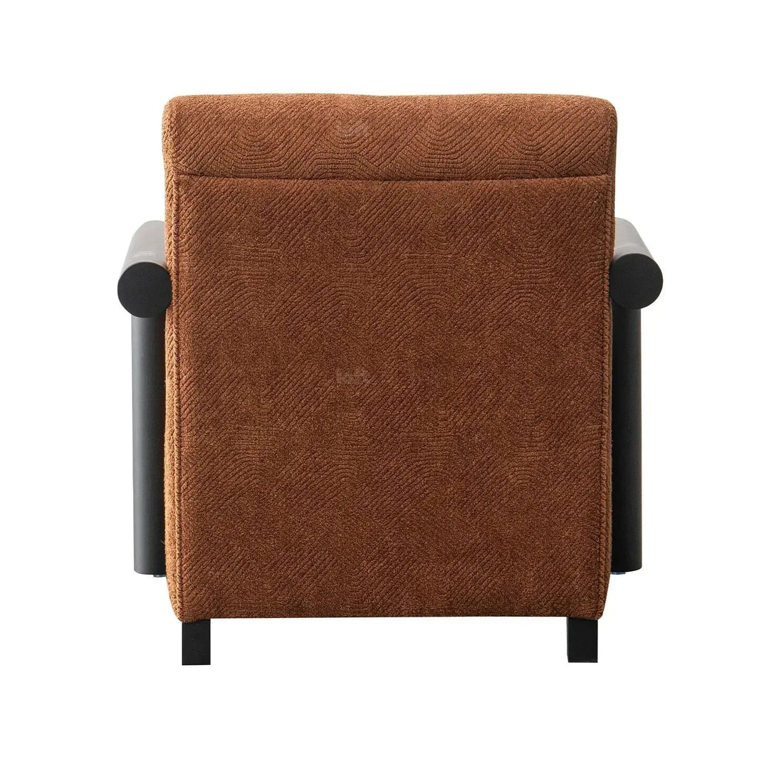 Modern sherpa fabric 1 seater sofa granitova with context.