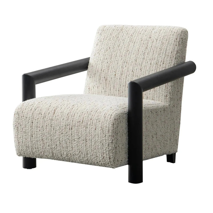 Modern sherpa fabric 1 seater sofa granitova in details.