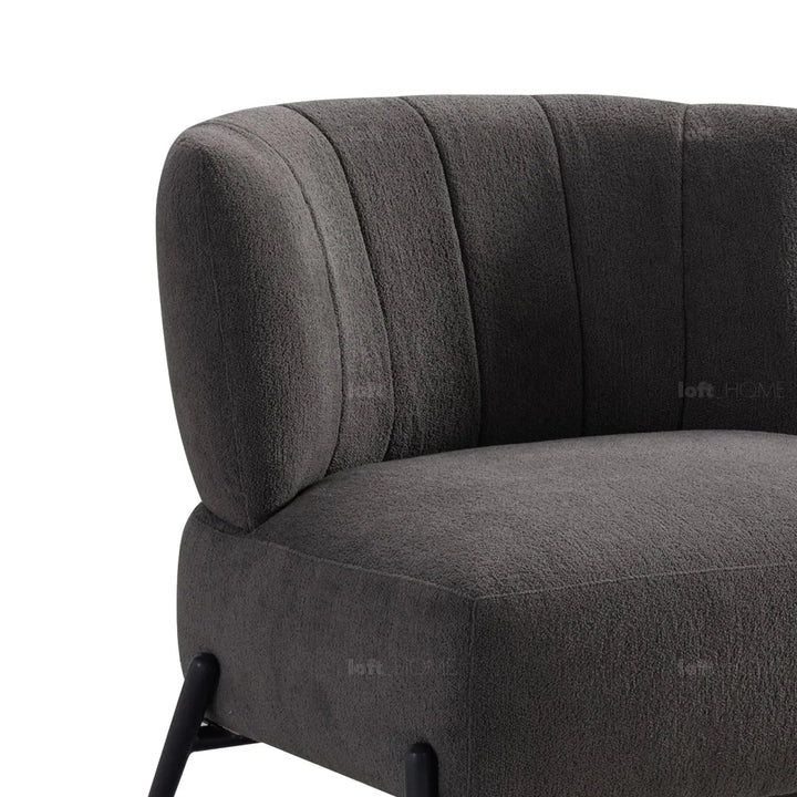 Modern sherpa fabric 1 seater sofa hedge material variants.