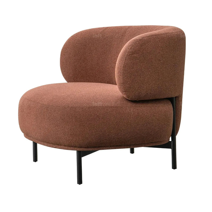 Cream mixed weave fabric 1 seater sofa hinger material variants.