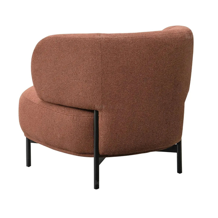 Cream mixed weave fabric 1 seater sofa hinger in real life style.