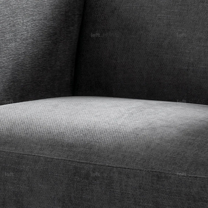 Modern mixed weave fabric 1 seater sofa mosaic in panoramic view.
