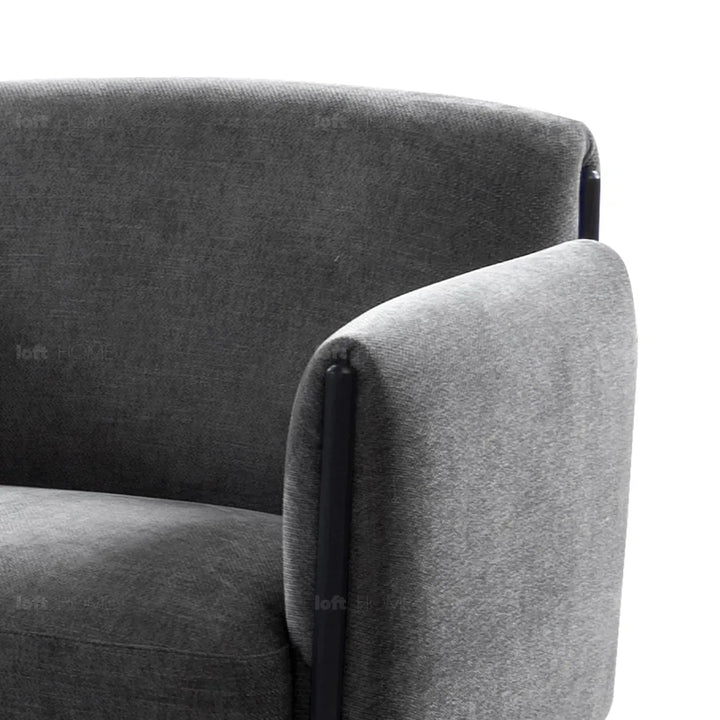 Modern mixed weave fabric 1 seater sofa mosaic material variants.