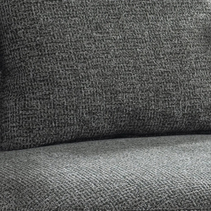 Modern mixed weave fabric 1 seater sofa nave in panoramic view.