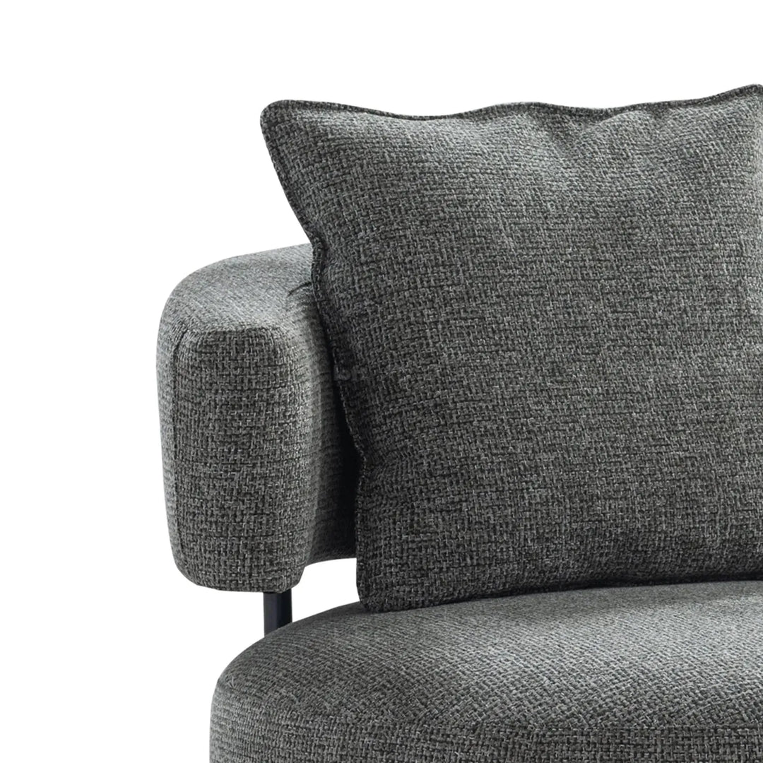Modern mixed weave fabric 1 seater sofa nave material variants.