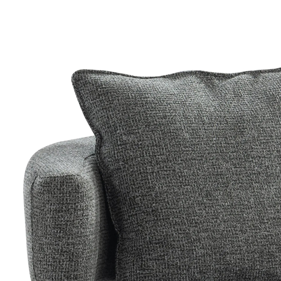 Modern mixed weave fabric 1 seater sofa nave in real life style.