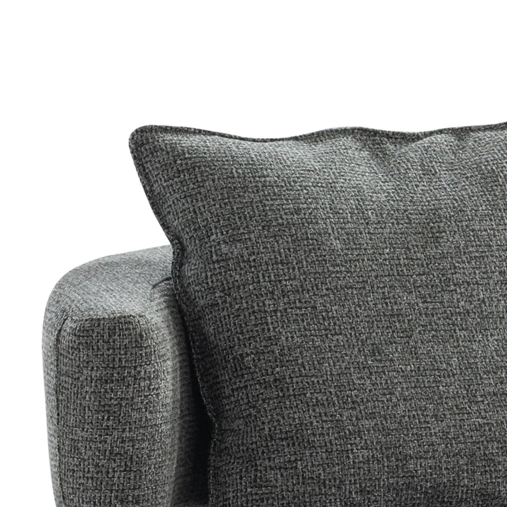 Modern mixed weave fabric 1 seater sofa nave in real life style.