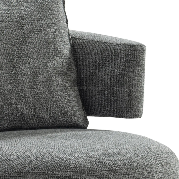 Modern mixed weave fabric 1 seater sofa nave with context.