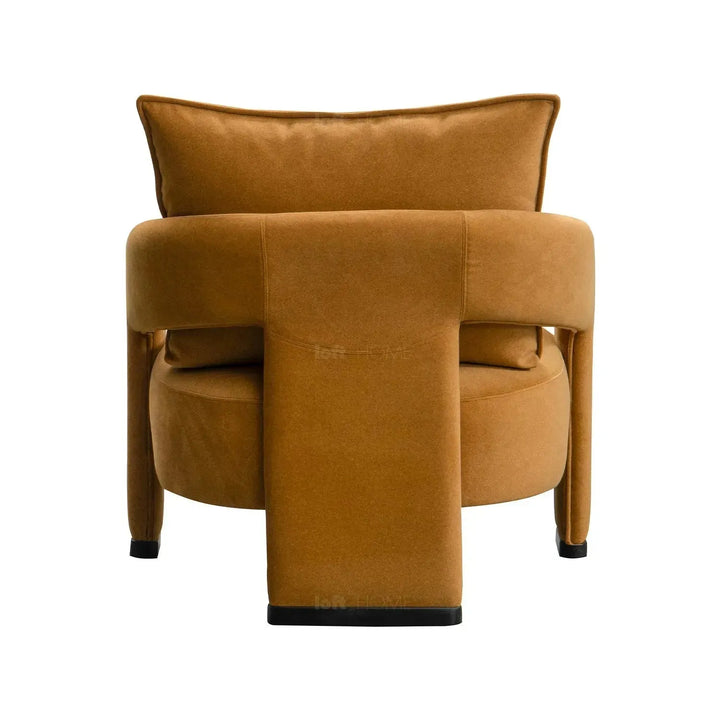 Modern suede fabric 1 seater sofa pheral in real life style.