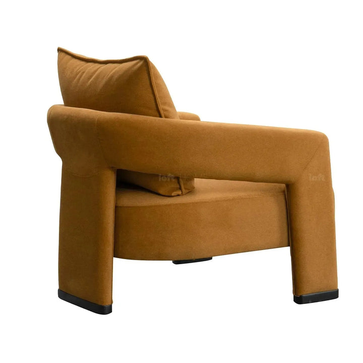 Modern suede fabric 1 seater sofa pheral with context.