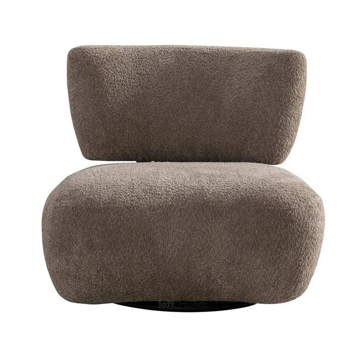Cream sherpa fabric revolving 1 seater sofa rite color swatches.
