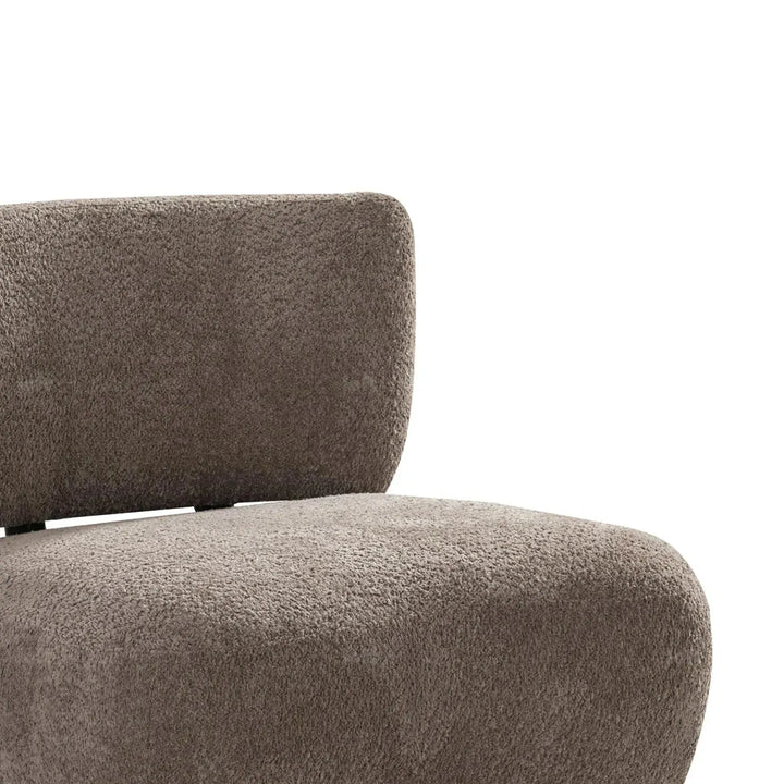 Cream sherpa fabric revolving 1 seater sofa rite material variants.