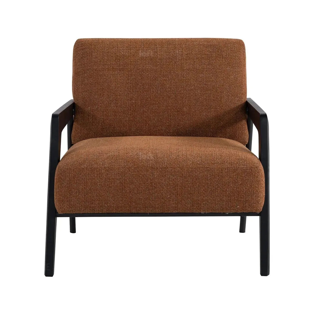 Modern mixed weave fabric 1 seater sofa sempre color swatches.